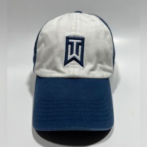 Kids Two Tone Nike Swoosh Tiger Woods Adjustable Cap Hat Blue White